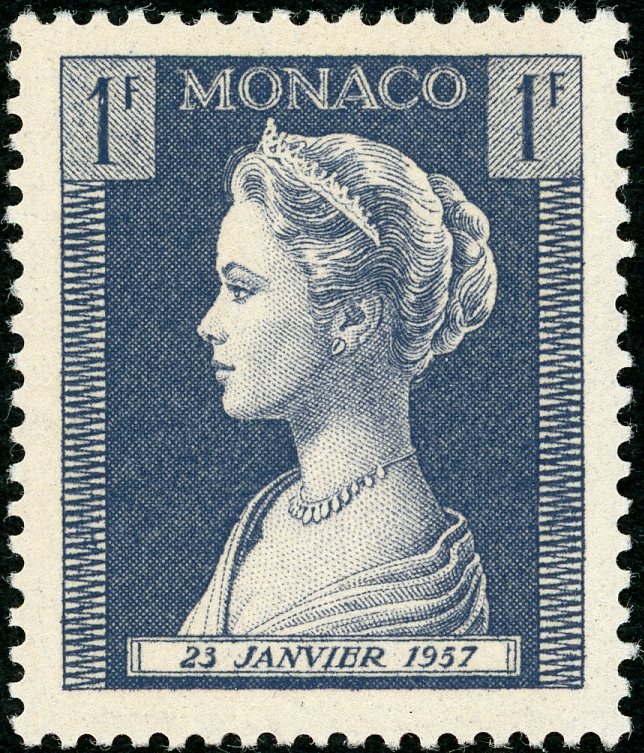 Monaco 1957 Princess Grace issue commemorating the birth of the Royal couple's first child, Princess Caroline