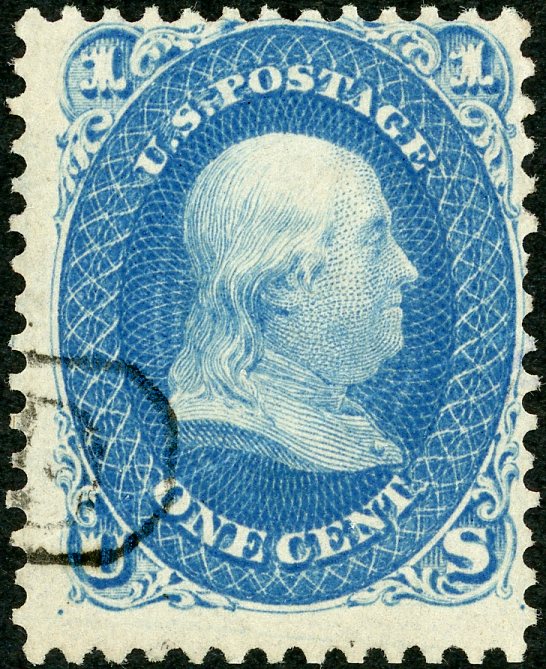 U.S. Scott #63, 1861 1-cent Franklin